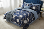 This new version will show your navy blue floral bedding set from a fresh perspective, giving customers another view of the product while maintaining that premium, elegant look. Once it loads, you can add it to your product gallery!